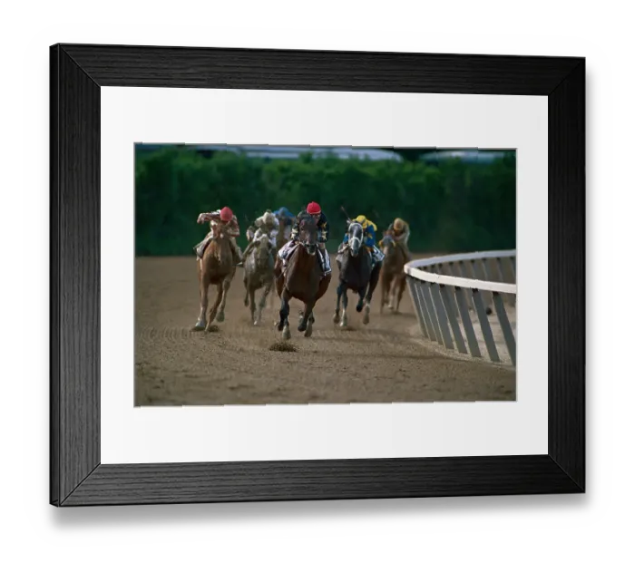 Framed Print : Horses Coming to End of Race Framed Print : Horses Coming to End of Race
