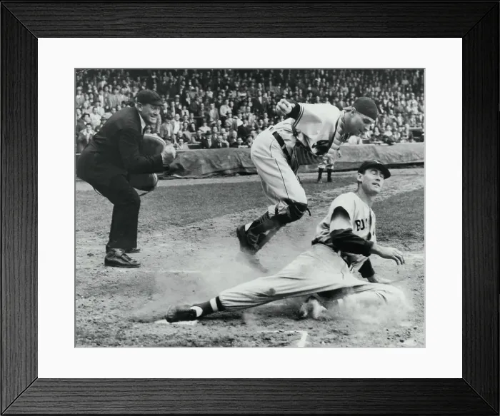 Framed Print : Ted Williams Out at Home Plate Framed Print : Ted Williams Out at Home Plate