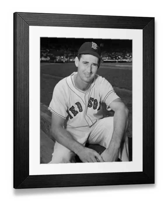 Framed Print : Baseball Player Ted Williams