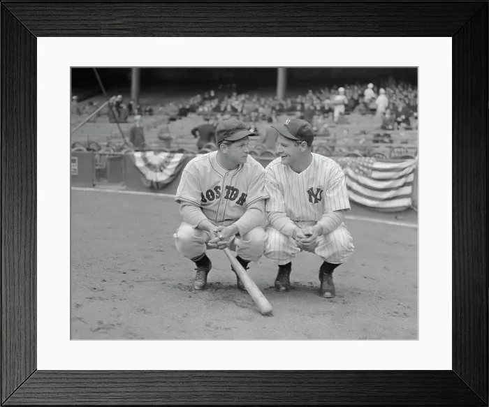 Framed Print : Lou Gehrig Posing with Jimmy Foxx Framed Print : Lou Gehrig Posing with Jimmy Foxx