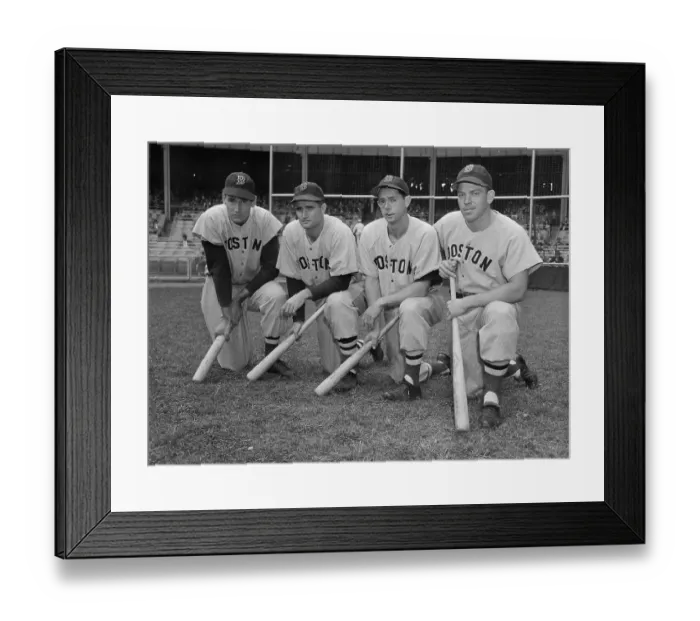 Framed Print : Boston Red Sox Teammates Posing in Uniform Framed Print : Boston Red Sox Teammates Posing in Uniform