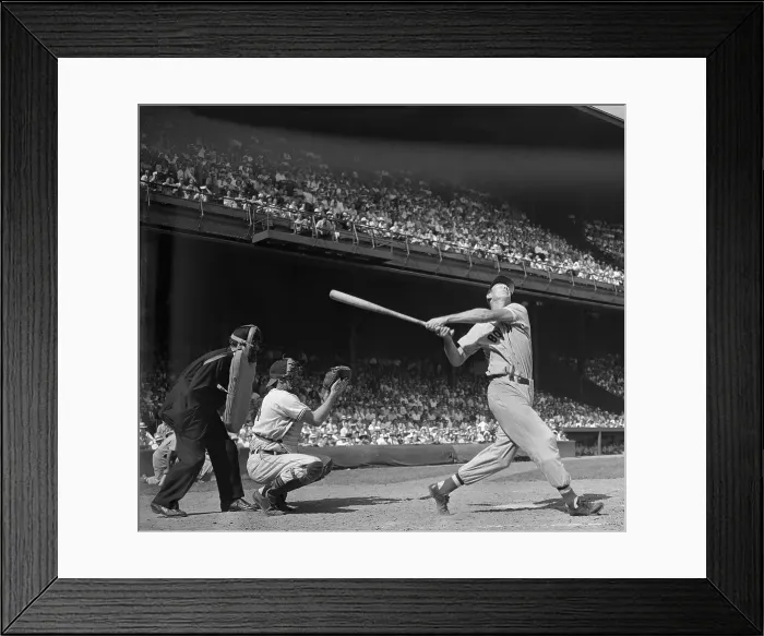 Framed Print : Baseball Players in Action Framed Print : Baseball Players in Action