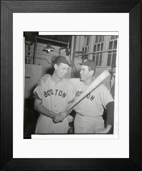 Framed Print : Ted Williams and Tex Hughson in Locker Room Framed Print : Ted Williams and Tex Hughson in Locker Room