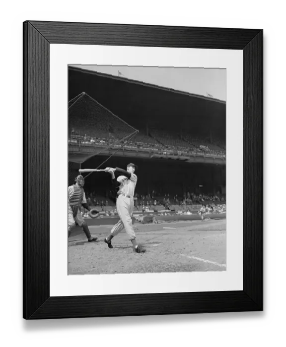 Framed Print : Ted Williams Shown at End of Swing Framed Print : Ted Williams Shown at End of Swing