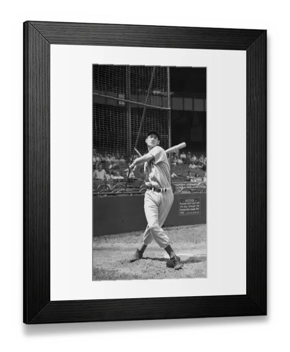 Framed Print : Ted Williams Is Shown Swinging Bat