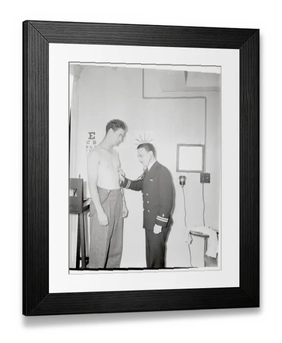 Framed Print : Ted Williams Having a Checkup Framed Print : Ted Williams Having a Checkup