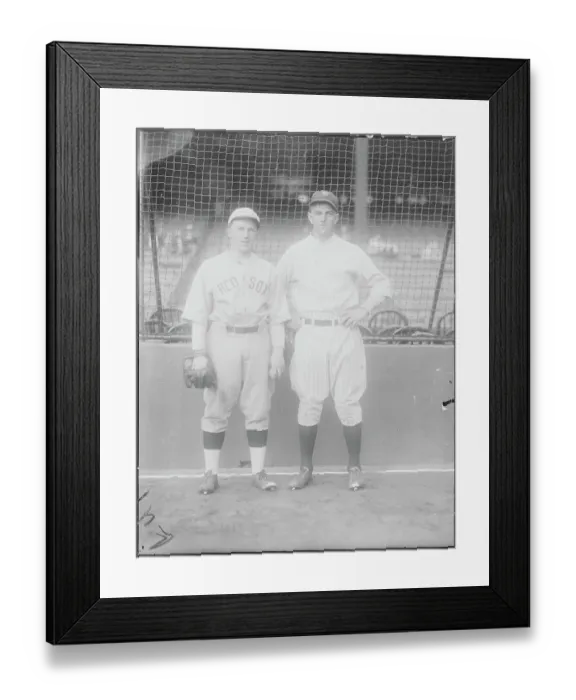 Framed Print : Baseball Players Ray Dobens and Frank Nekola