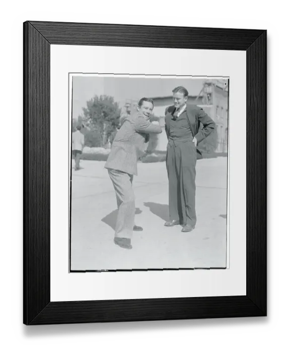 Framed Print : Joe E. Brown Talking with Joe Cronin Framed Print : Joe E. Brown Talking with Joe Cronin