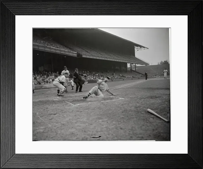 Framed Print : Ted Williams Sliding Into Home Plate