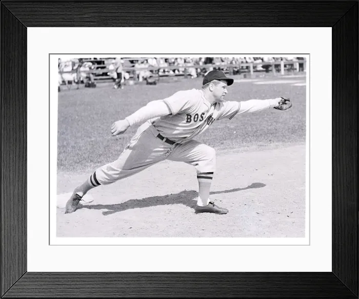 Framed Print : Jimmy Foxx Stretching From First Base Framed Print : Jimmy Foxx Stretching From First Base