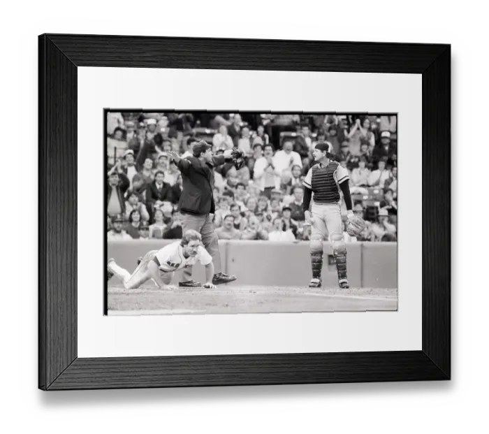 Framed Print : Wade Boggs Safe At Home After Steal