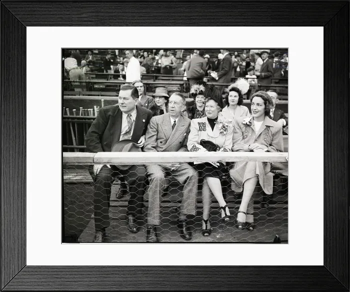 Framed Print : Tom Yawkey, Eddie Collins, Wives At Game Framed Print : Tom Yawkey, Eddie Collins, Wives At Game