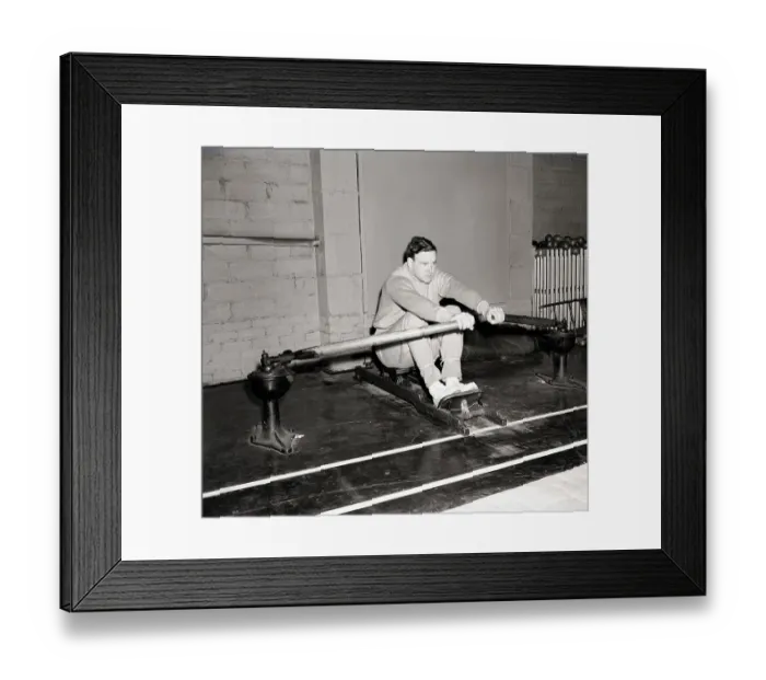 Framed Print : Joe Cronin On Rowing Machine Framed Print : Joe Cronin On Rowing Machine