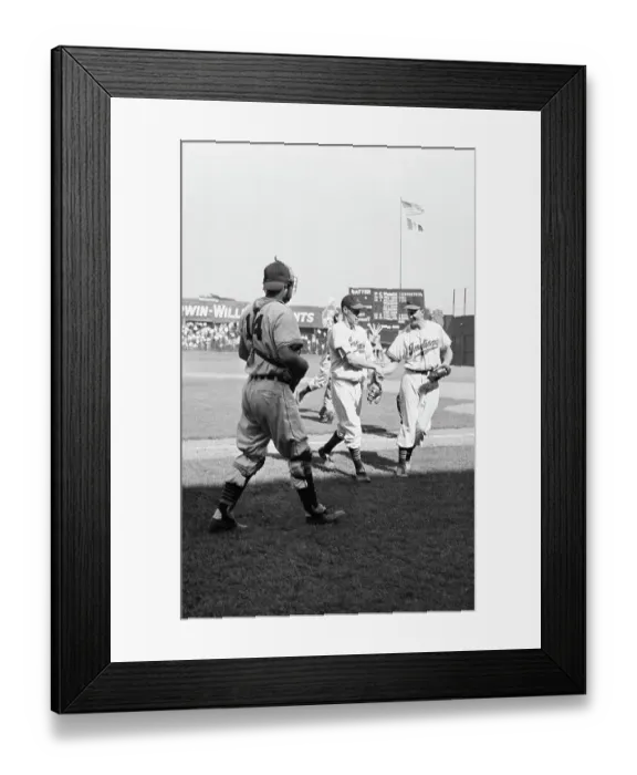 Framed Print : Heinz Becker Congratulating Bobby Fuller Framed Print : Heinz Becker Congratulating Bobby Fuller