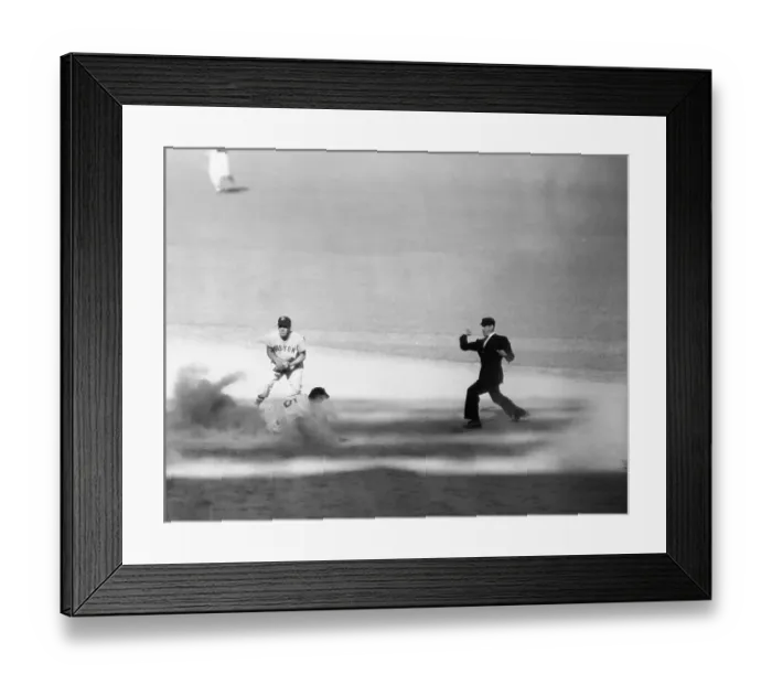 Framed Print : Joe DiMaggio Being Forced Out Framed Print : Joe DiMaggio Being Forced Out