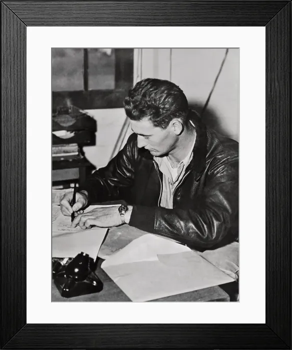 Framed Print : Ted Williams Signing Discharge Papers Framed Print : Ted Williams Signing Discharge Papers