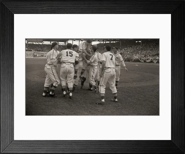 Framed Print : Cardinals Carry Their Pitcher Off Field Framed Print : Cardinals Carry Their Pitcher Off Field