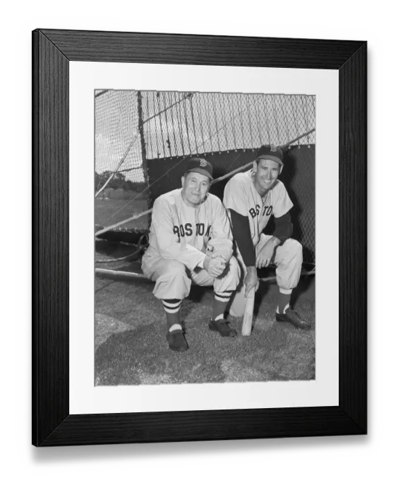 Framed Print : Ted Williams with His Manager Joe McCarthy