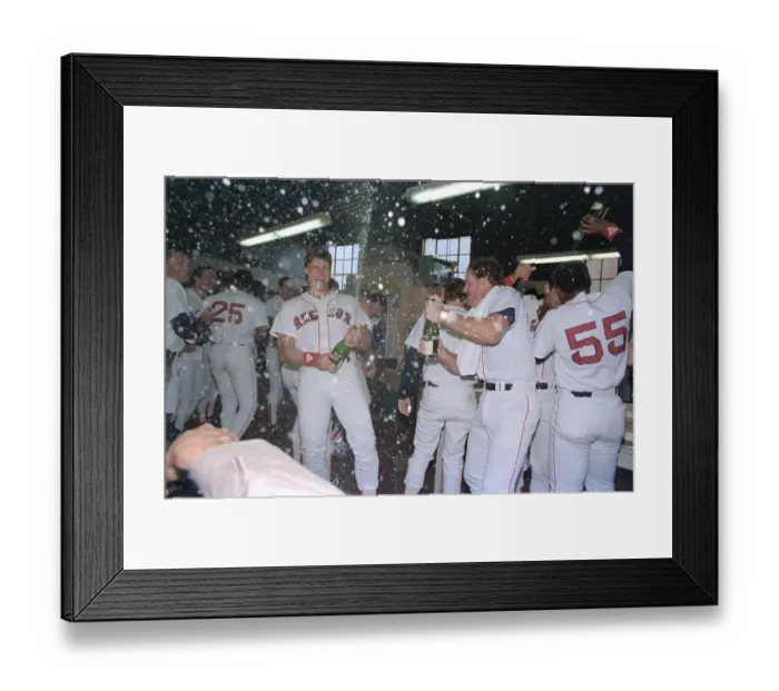 Framed Print : Teammates Celebrating in Locker Room Framed Print : Teammates Celebrating in Locker Room