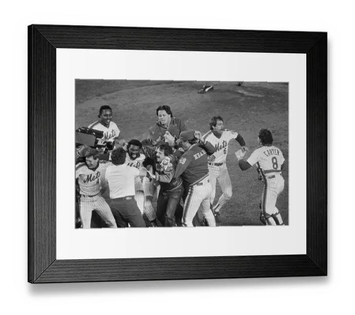 Framed Print : Teammates Crowding Mookie Wilson Framed Print : Teammates Crowding Mookie Wilson