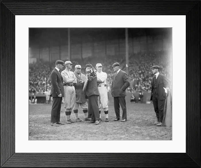 Framed Print : Meeting Before Dodgers-Red Sox Game Framed Print : Meeting Before Dodgers-Red Sox Game