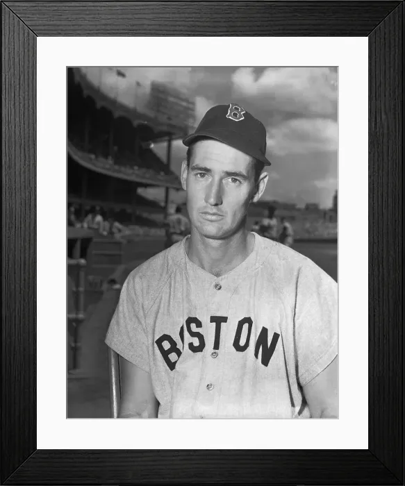 Framed Print : Portrait of Ted Williams