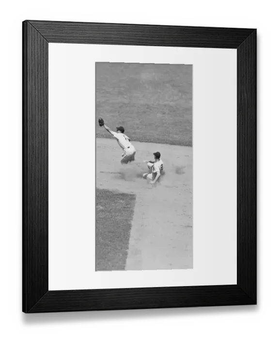 Framed Print : Ted William Sliding Into Second Framed Print : Ted William Sliding Into Second