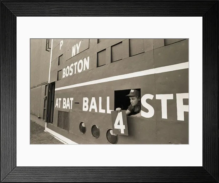 Framed Print : John Stone Changing Scoreboard at Fenway Park Framed Print : John Stone Changing Scoreboard at Fenway Park