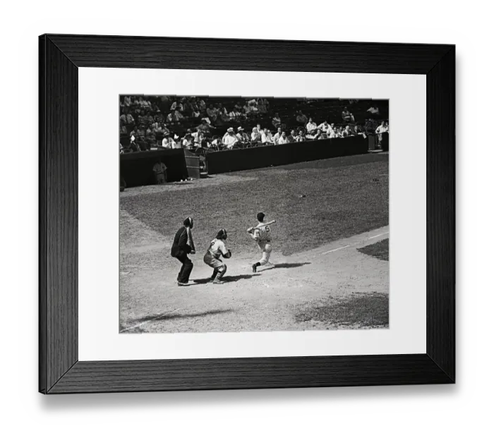 Framed Print : Joe DiMaggio Breaking Record Framed Print : Joe DiMaggio Breaking Record