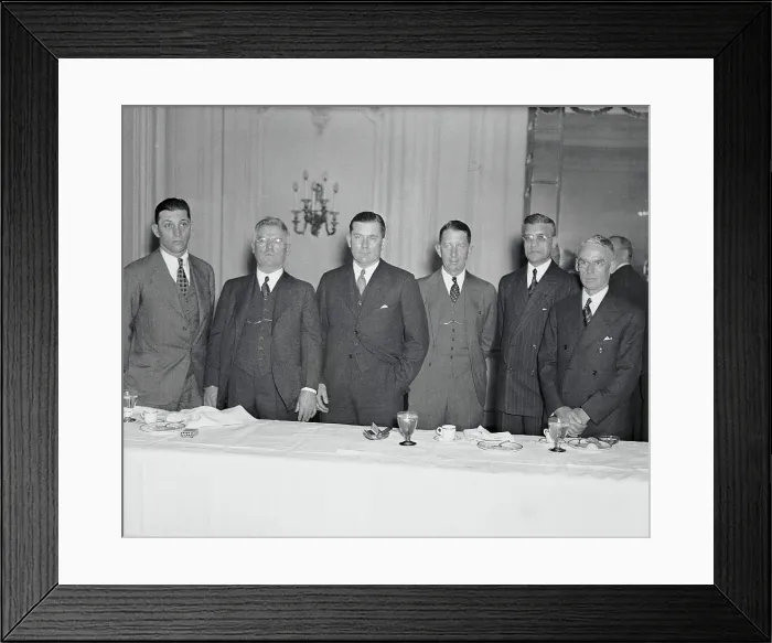 Framed Print : Thomas A. Yawkey with Baseball Men Framed Print : Thomas A. Yawkey with Baseball Men