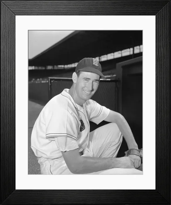 Framed Print : Baseball Player Theodore Ted Williams in Uniform Framed Print : Baseball Player Theodore Ted Williams in Uniform
