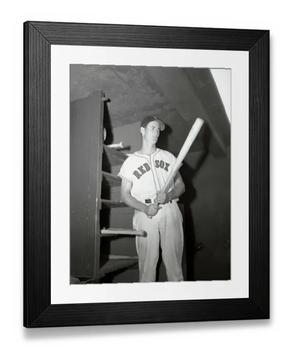 Framed Print : Portrait of Ted Williams