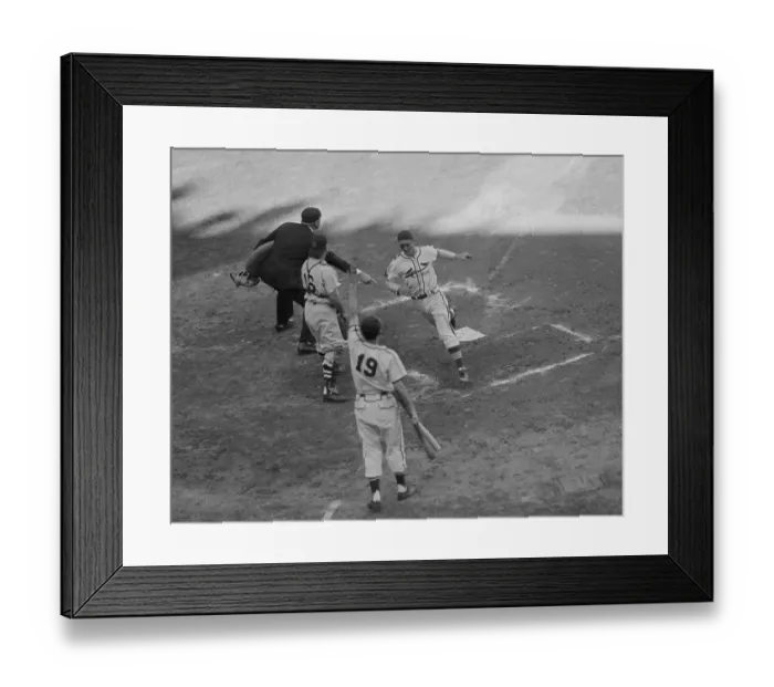 Framed Print : Baseball Game in Action Framed Print : Baseball Game in Action