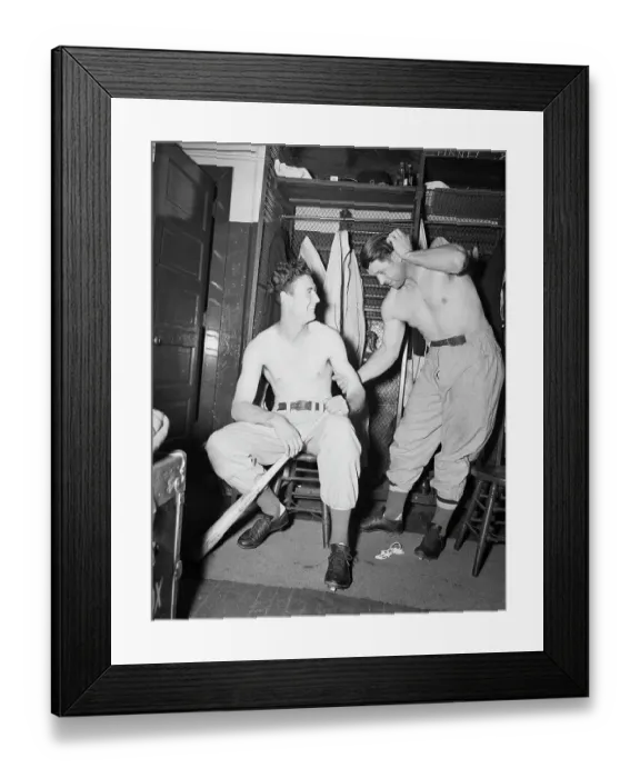 Framed Print : Ted Williams and Jimmy Fox in Locker Room Framed Print : Ted Williams and Jimmy Fox in Locker Room