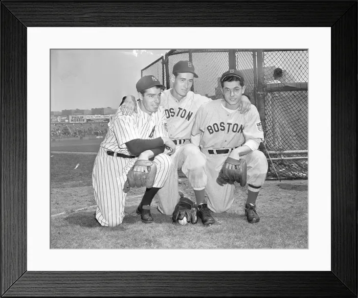 Framed Print : Baseball Players; Pose Before Game Framed Print : Baseball Players; Pose Before Game