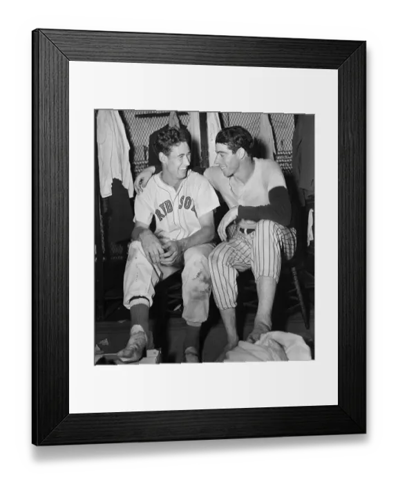 Framed Print : Ted Williams and Joe DiMaggio Relaxing