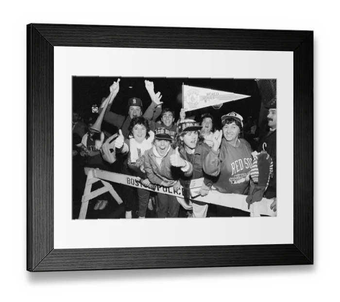 Framed Print : Red Sox Fans Celebrating Team's Victory Framed Print : Red Sox Fans Celebrating Team's Victory