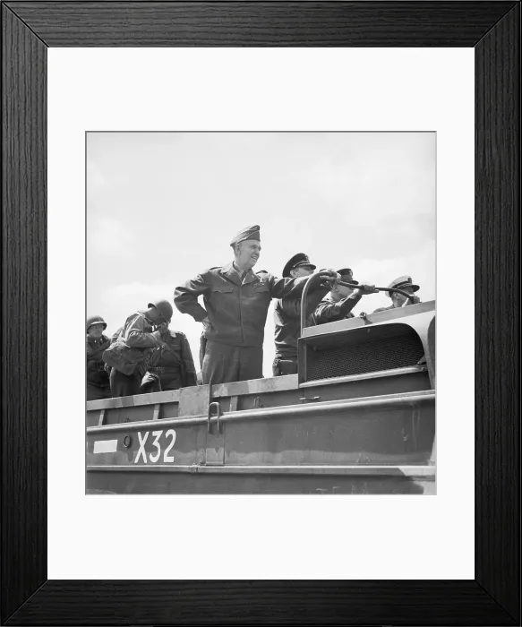 Framed Print : Commanders Arrive at French Beachhead Framed Print : Commanders Arrive at French Beachhead