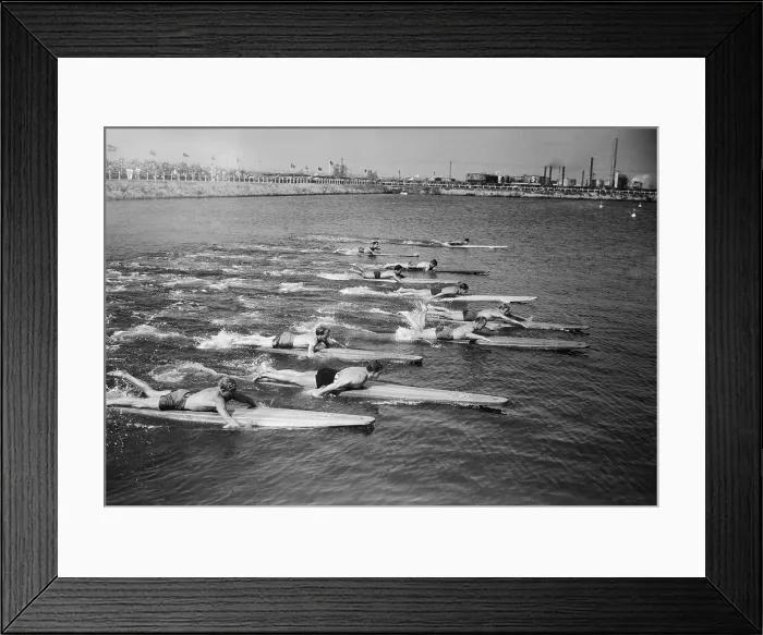 Framed Print : Paddle Board Race