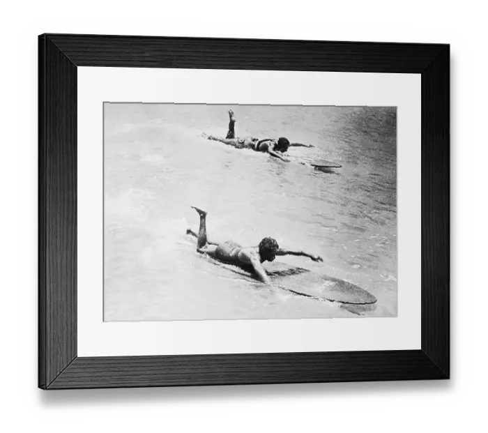 Framed Print : Duke Kahanamoku Competing in a Surfing Championships Framed Print : Duke Kahanamoku Competing in a Surfing Championships