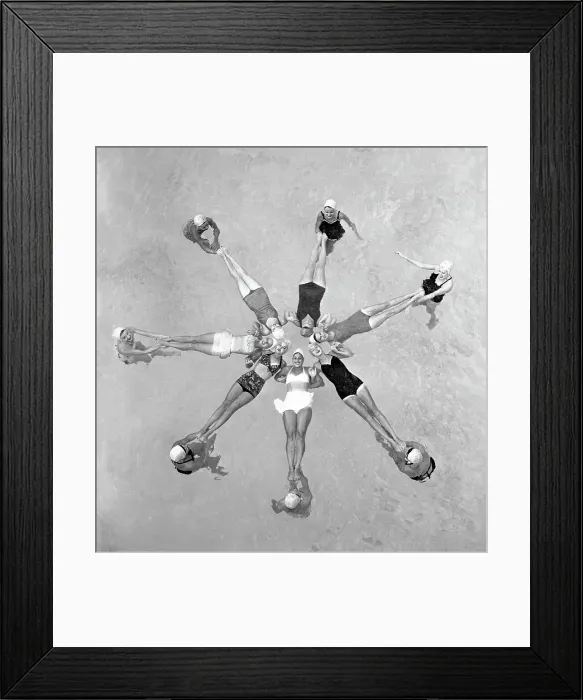 Framed Print : Aqua Ballerinas