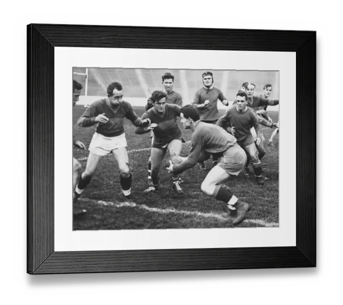 Framed Print : College Rugby Players on the Field Framed Print : College Rugby Players on the Field