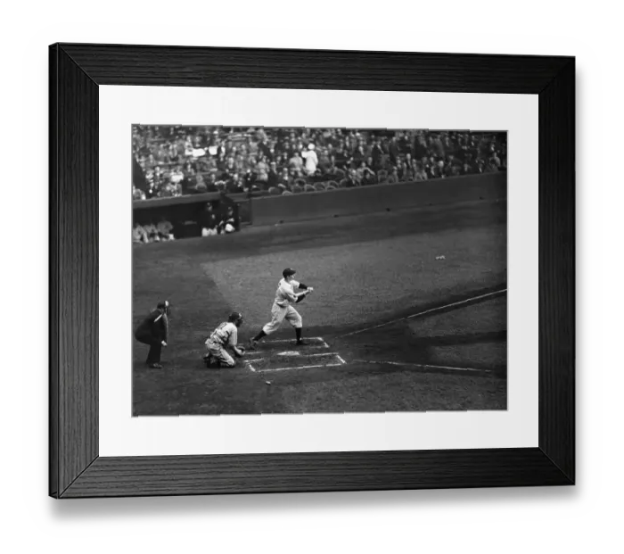 Framed Print : View of Joe DiMaggio Batting