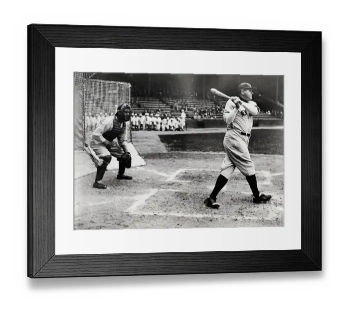 Framed Print : Babe Ruth at Bat Framed Print : Babe Ruth at Bat