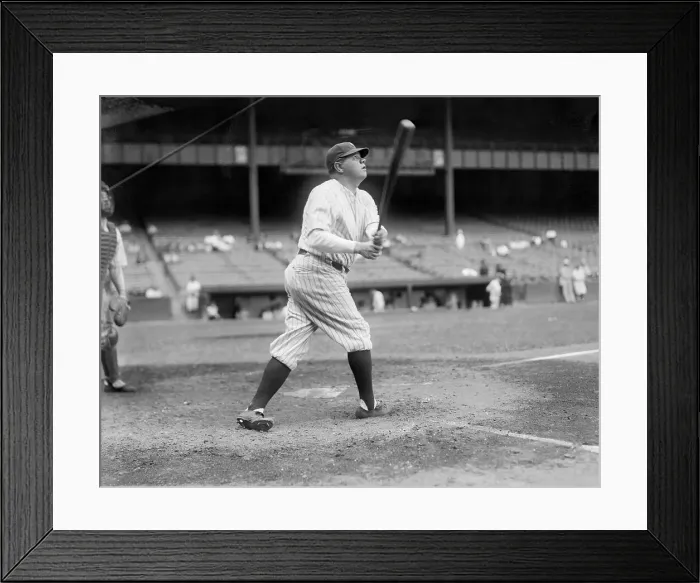 Framed Print : Babe Ruth Swinging His Bat Framed Print : Babe Ruth Swinging His Bat