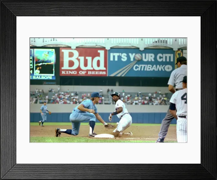 Framed Print : Deion Sanders Sliding into Third Base Framed Print : Deion Sanders Sliding into Third Base