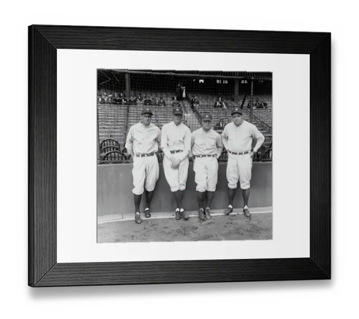 Framed Print : Earle Combs, Bob Meusel, Lou Gehrig and Babe Ruth Framed Print : Earle Combs, Bob Meusel, Lou Gehrig and Babe Ruth
