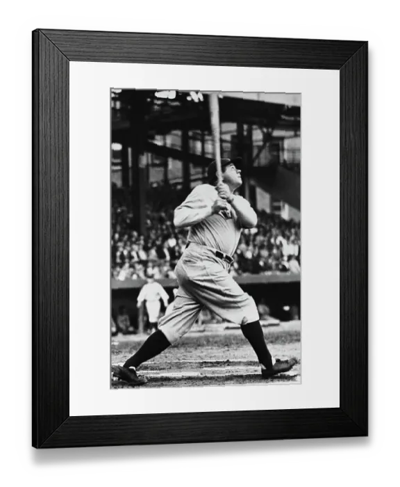 Framed Print : Babe Ruth at Bat Framed Print : Babe Ruth at Bat