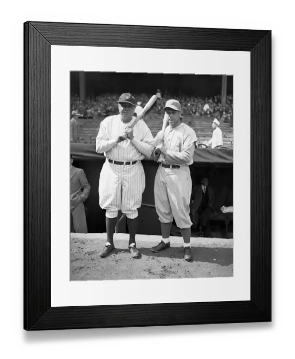 Framed Print : Babe Ruth And Jimmy Foxx Hlding Bats