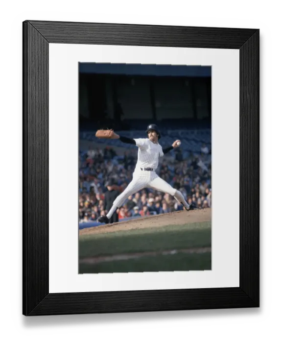 Framed Print : Yankees Pitcher Ron Guidry Pitching During Baseball Game Framed Print : Yankees Pitcher Ron Guidry Pitching During Baseball Game